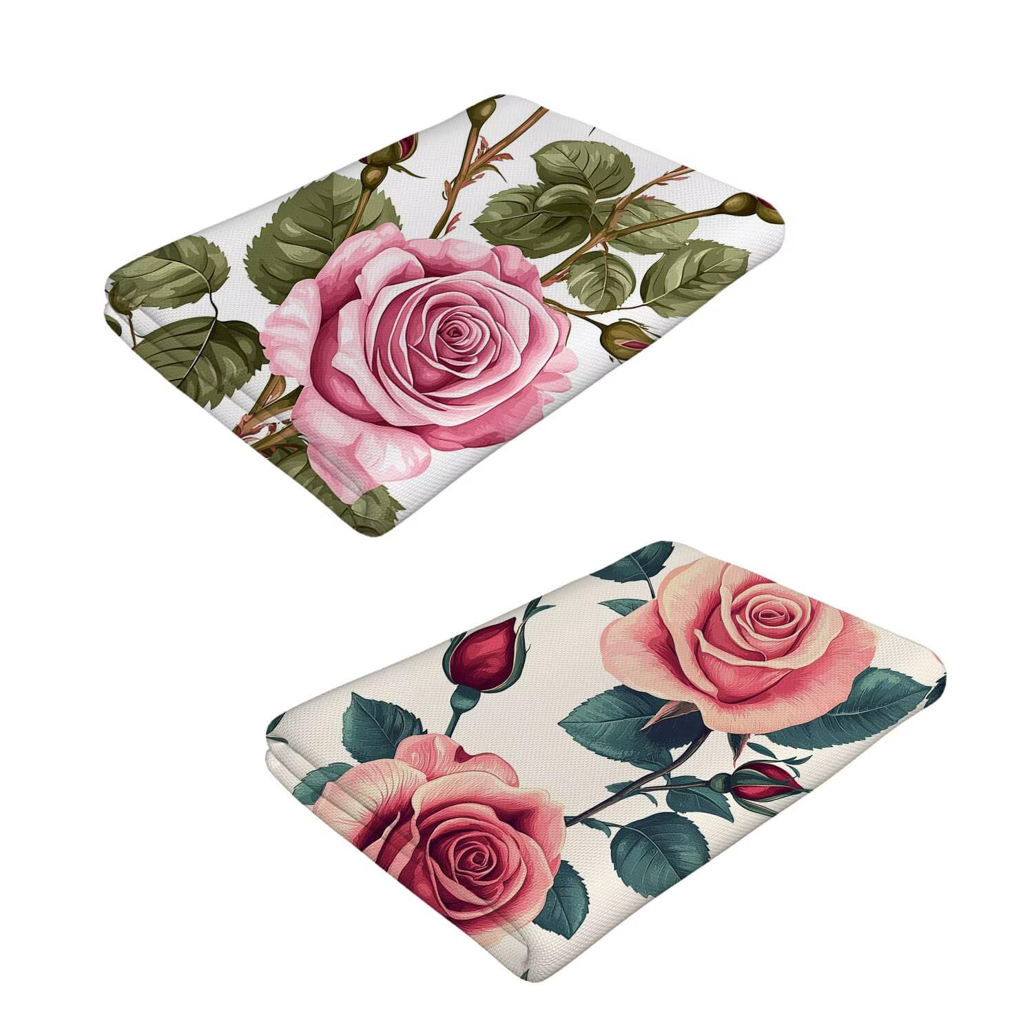 Telo Mare Microfibra Grande - 100 x 200 cm Telo Mare 2 Pezzi, Antisabbia, Asciugatura Rapida, Ultra Assorbente, Estate Spiaggia Asciugamani Bagno Asciugamano Microfibra, Donna Regali (Rose Fiori) m711