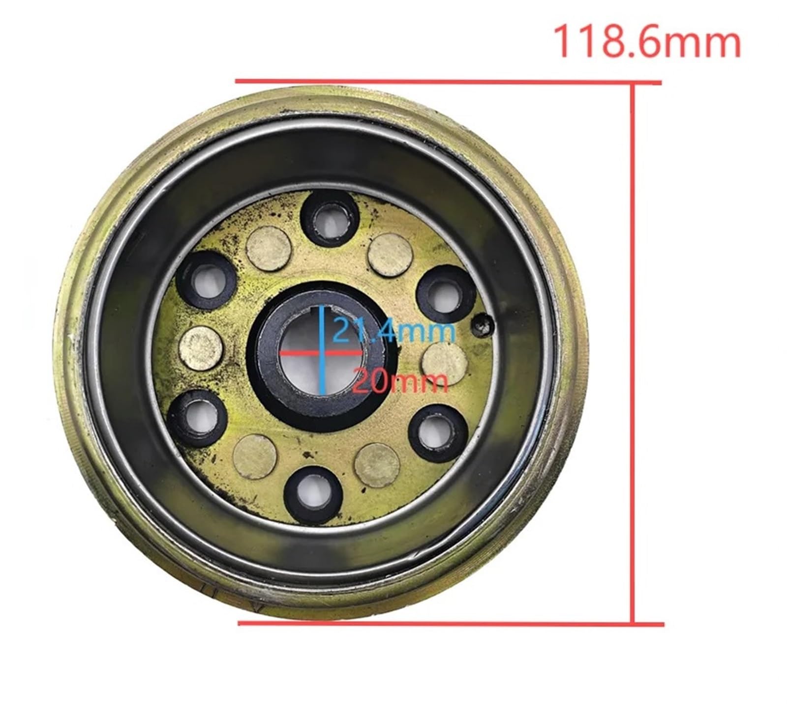 Conjunto de Rotor generador Magneto volante inercia 95mm diámetro interior para Linhai 260 300 24002 2.1.01.2021 LU019988 para Stels 300B