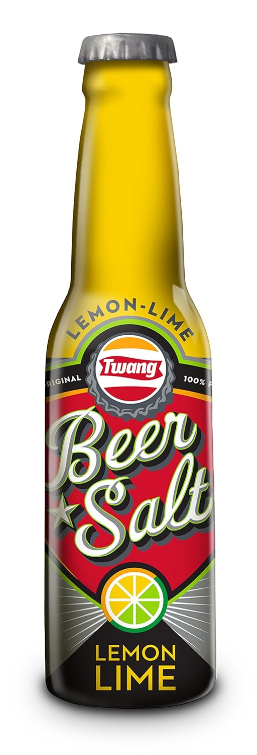 Twang Flavored Beer Salt, Lemon Lime, 1.4 Ounce Mini Bottles (12 Count Clip Strip)