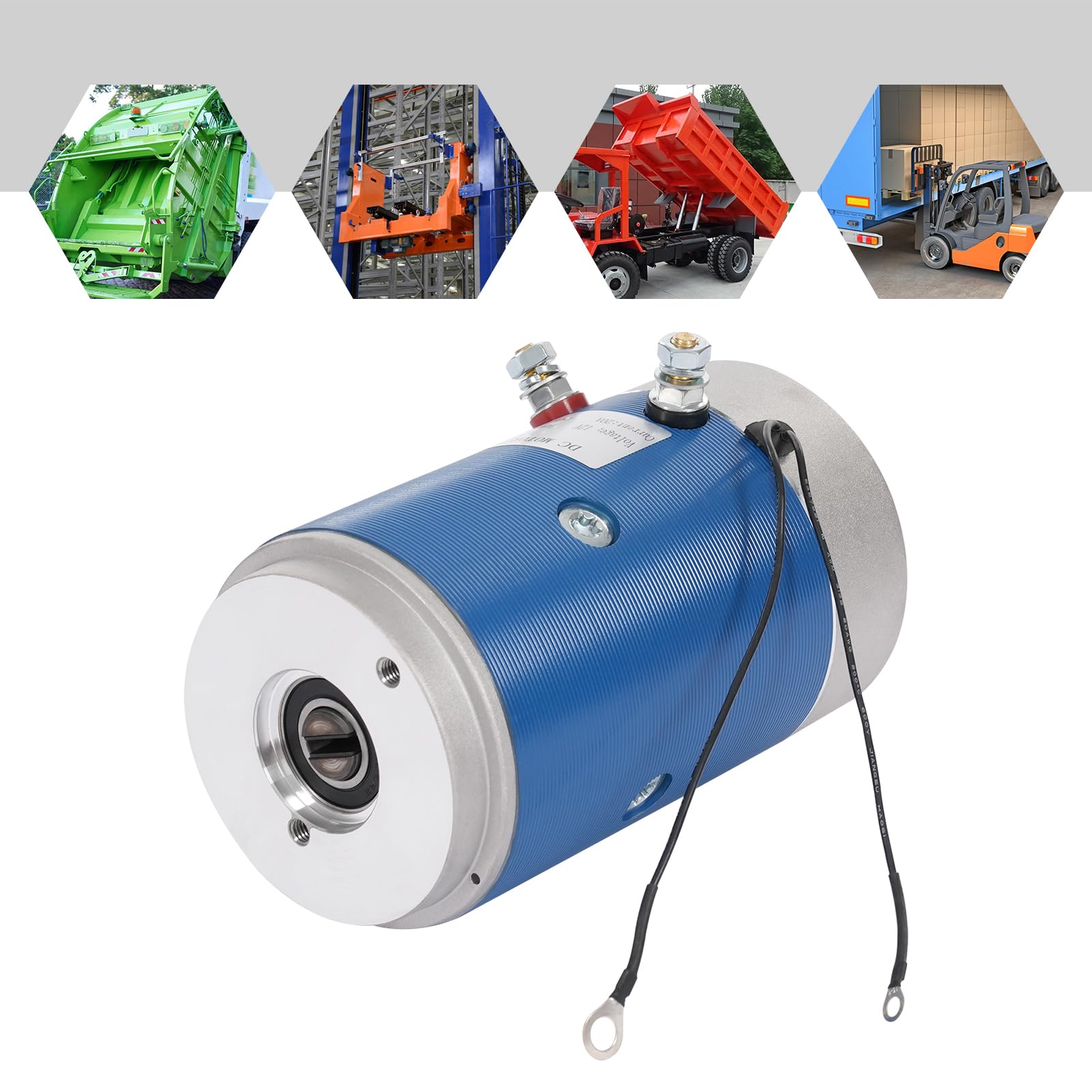 Silnik 2,2 kW DC12 o wysokiej wydajności, 2350 obr./min, moment obrotowy 6 Nm, 20 A, do modyfikacji samochodu, wózków widłowych, agregatów hydraulicznych (12 V)