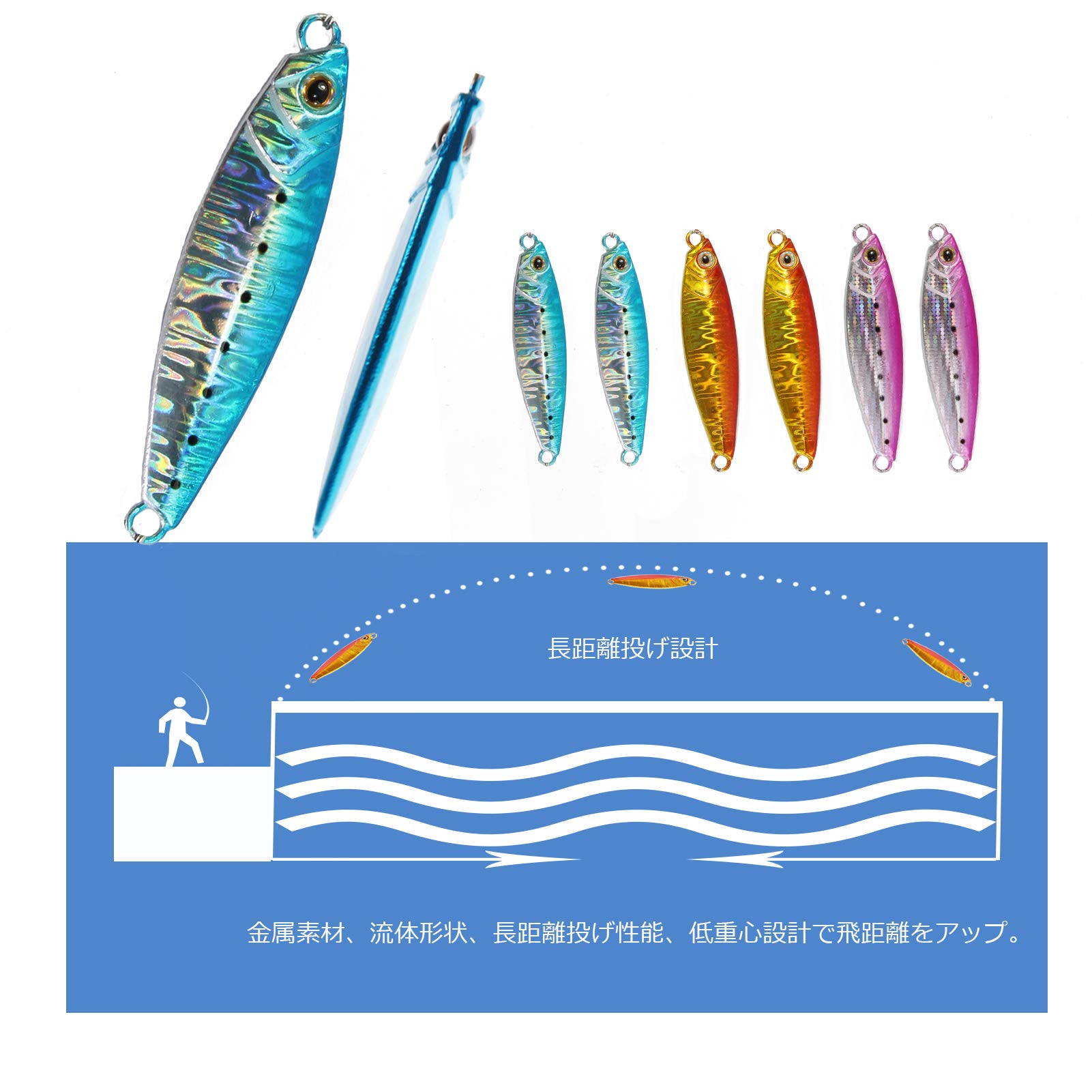 ZZ CHACHA メタルジグ 230g 6個セット Amazon.co.jp: Croch メタルジグ セット オールシーズンに対応