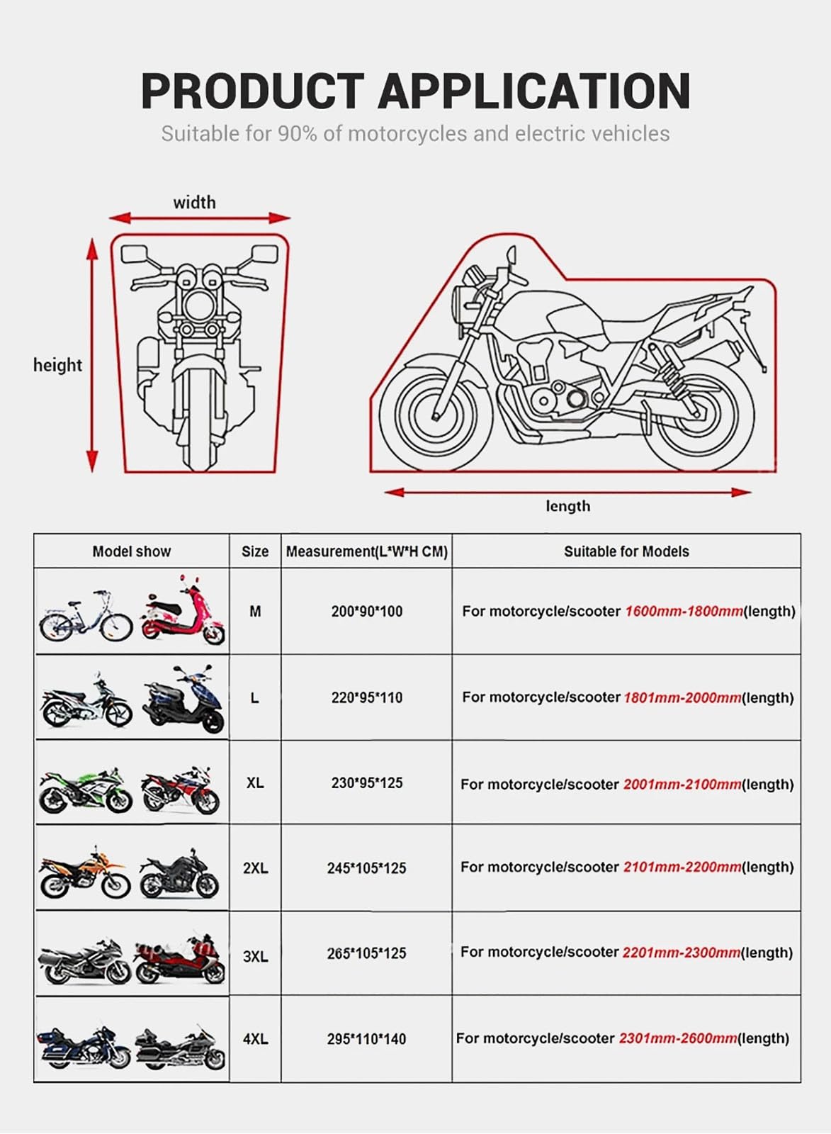 Pokrowiec motocyklowy do Triumph Tiger 900 Tiger-900 Rally Pro, odporny na słońce elastyczny i oddychający pył z otworem blokada antykradzieżowa, S