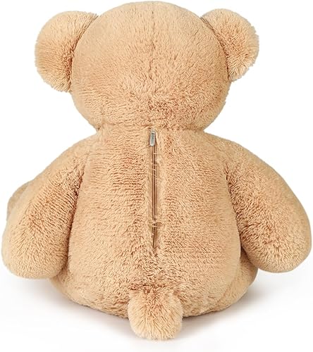 Miniatura 3 de JUCT Oso de peluche gigante lindo y grande de peluche para el día de San Valentín, para novia, novio y niños, 39 pulgadas (marrón, 39 pulgadas)