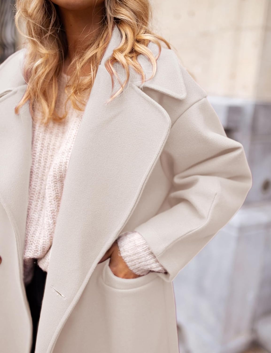 Effortlessly Chic in a Cream Wool Coat