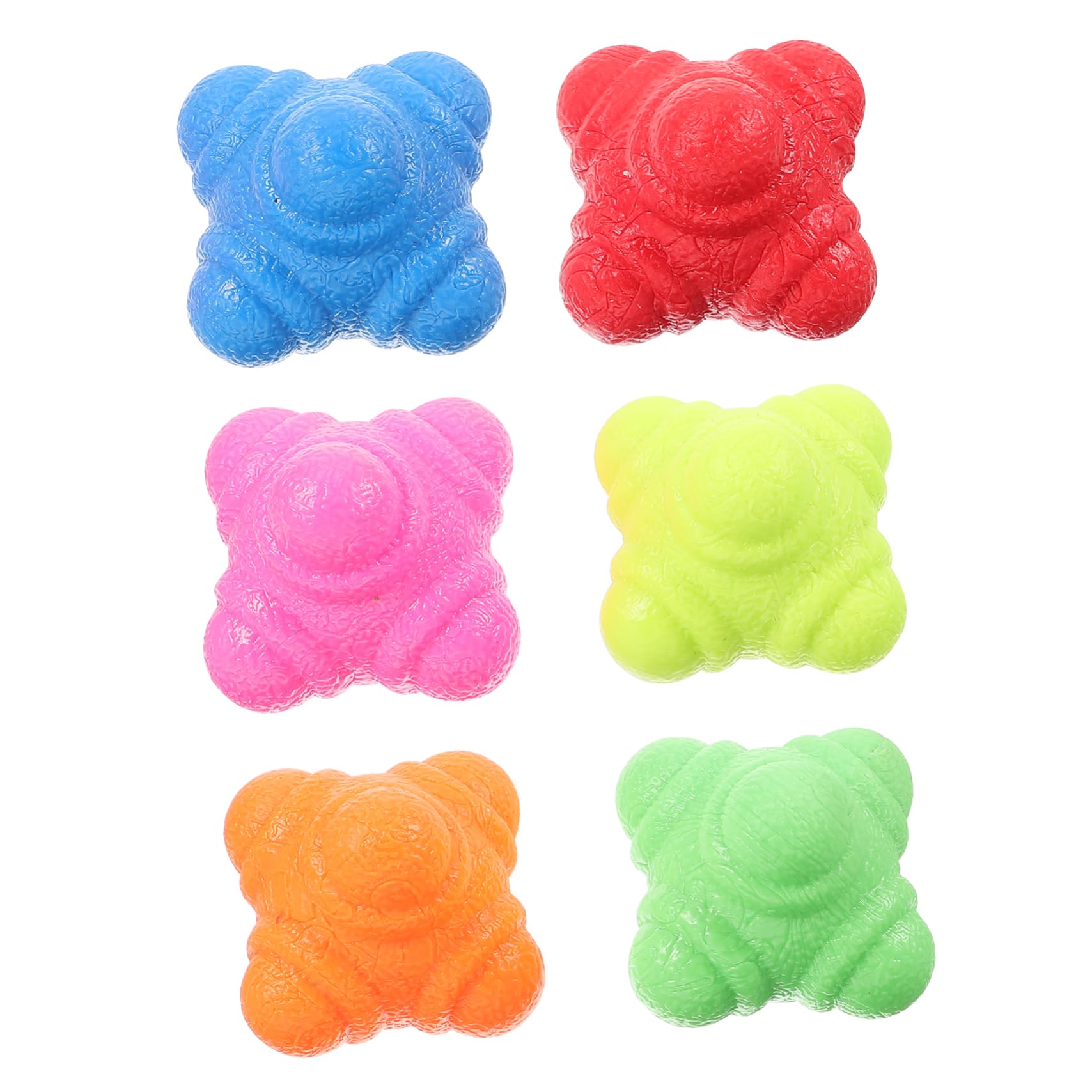 BESTonZON Fitness Balls for Home 6 Pack Hexagonal Reaction Balls Sports Training Equipment Improve Reaction Time Agility