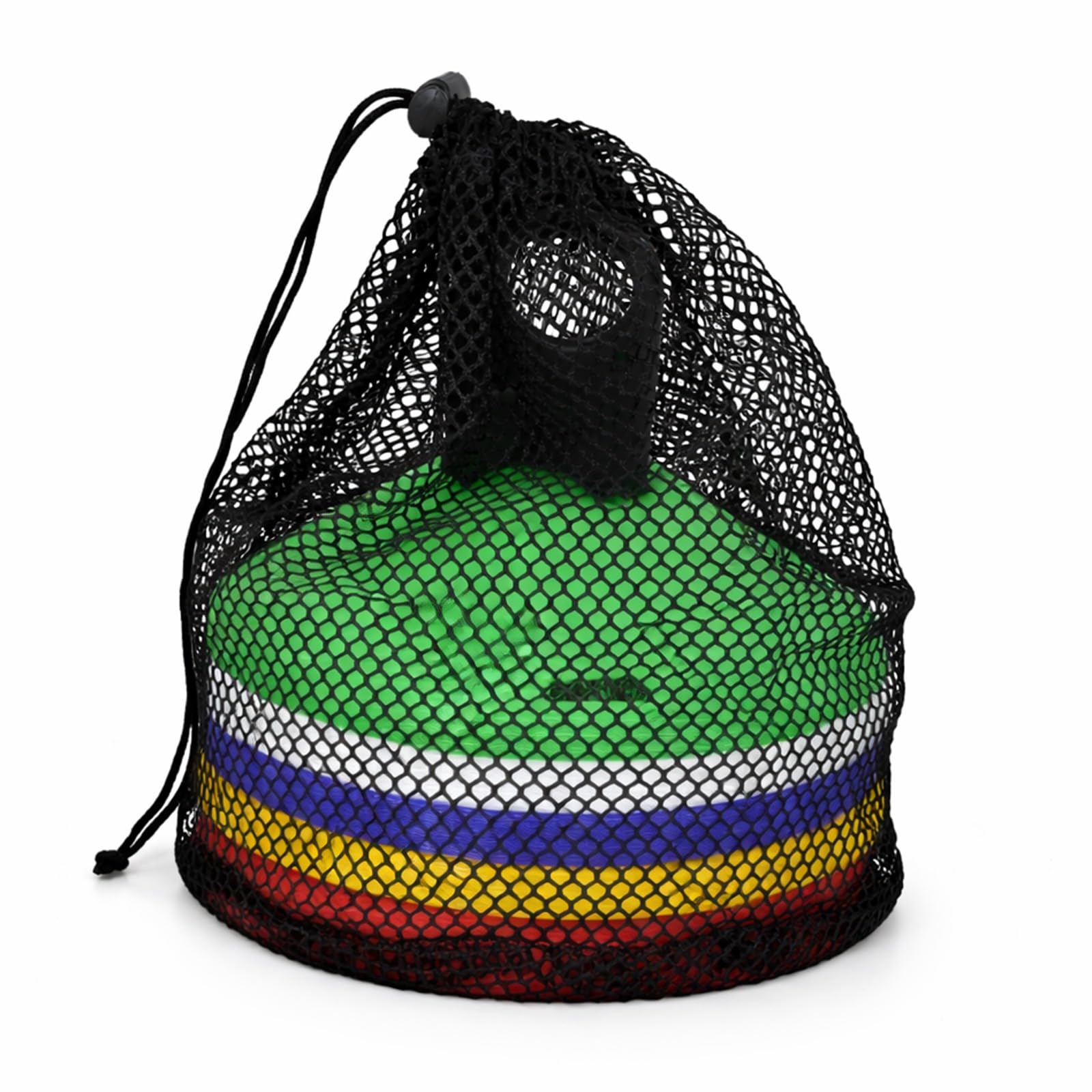 Fitfix® Disc Cones Set | Space Marker Cones 2" Height- Agility Training Cones for Cricket, Exercise, Kids Activity, Sports | Football Cones Set with Stand, Carry Bag (Pack of 10 Multicolour Colour) 4