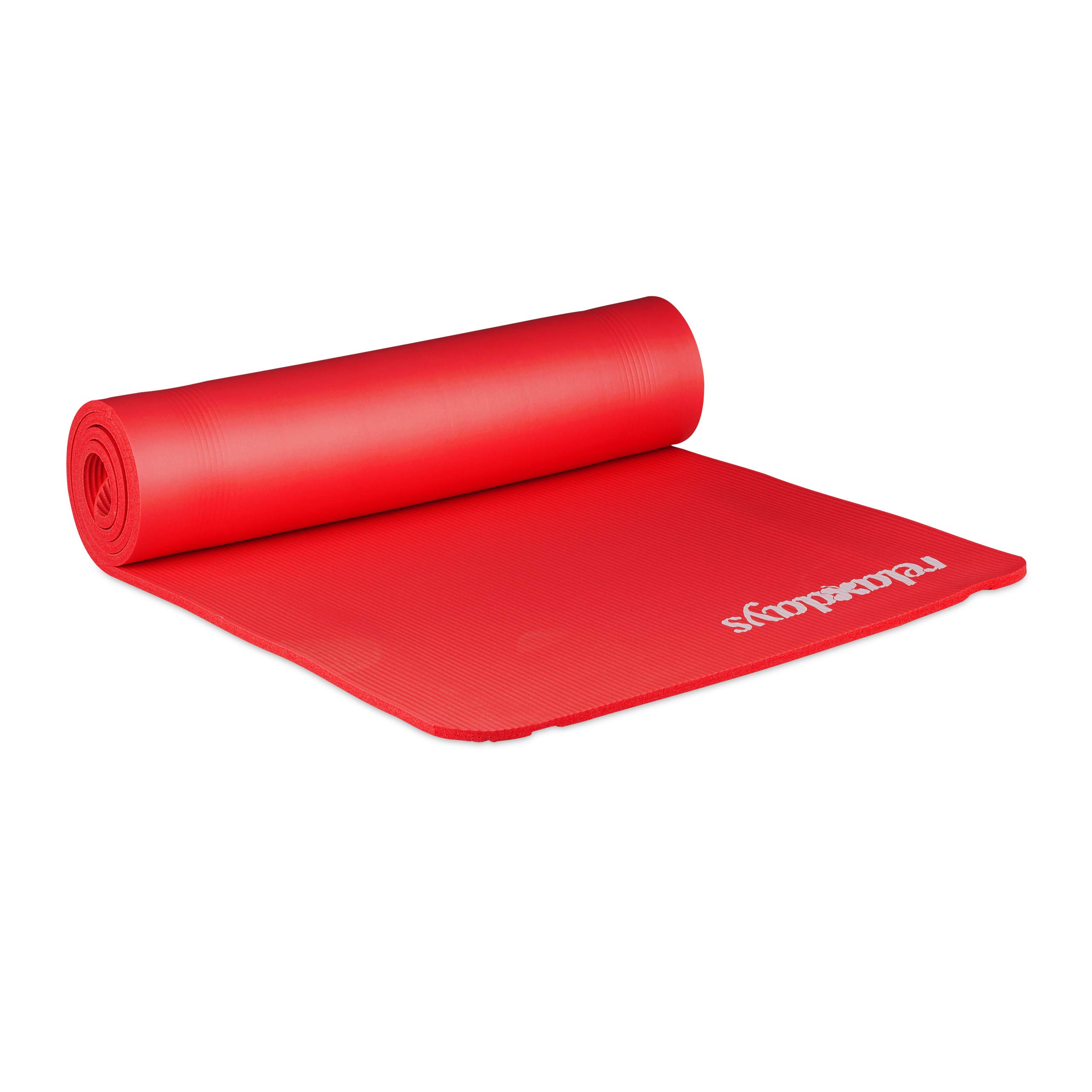 2 tappetini da yoga, spessore 1 cm, per pilates, fitness, delicati sulle articolazioni, con tracolla, tappetino da ginnastica, 60 x 180 cm, blu