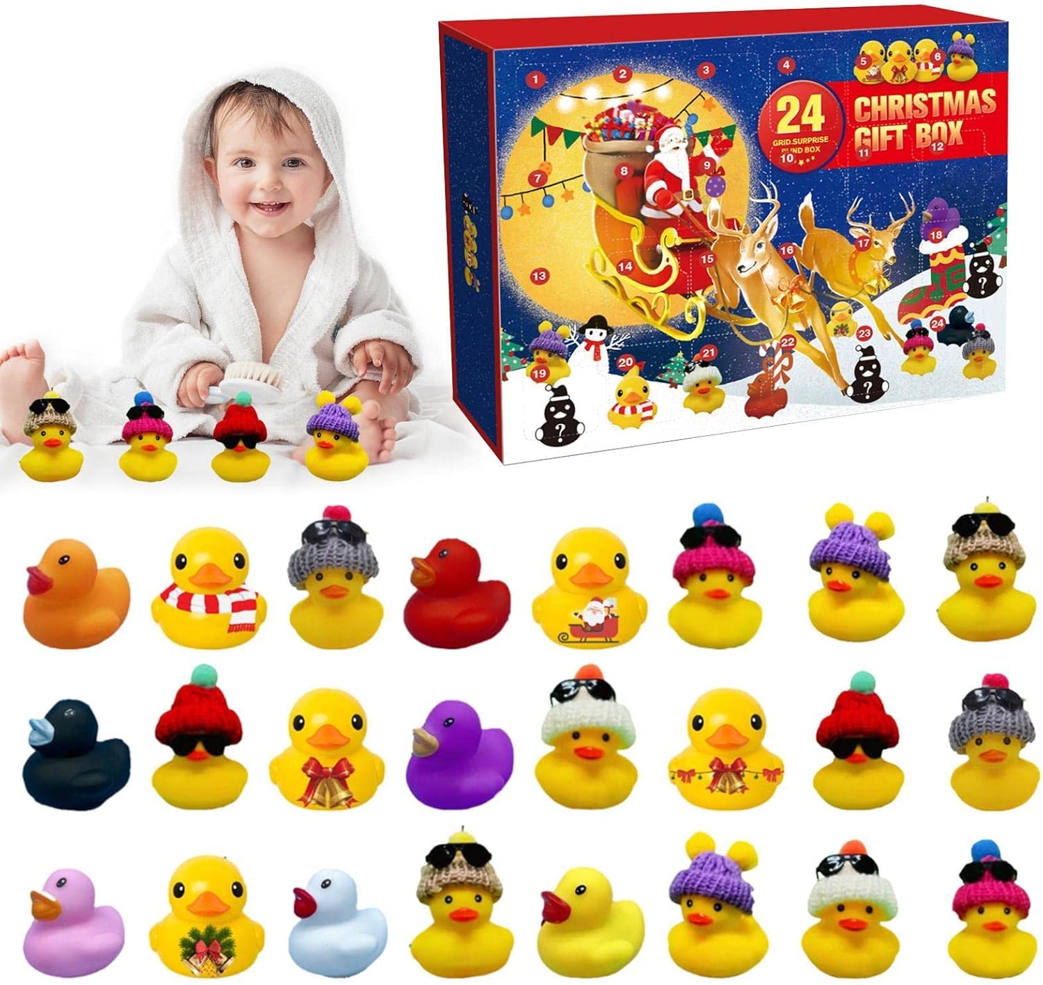 Advent Calendar 2022 Mini Christmas Rubber Duck Advent Calendar With 24  Toys Creative Bath Toy For Boys, Girls, Children, Christmas Gifts :  Amazon.co.uk: Books