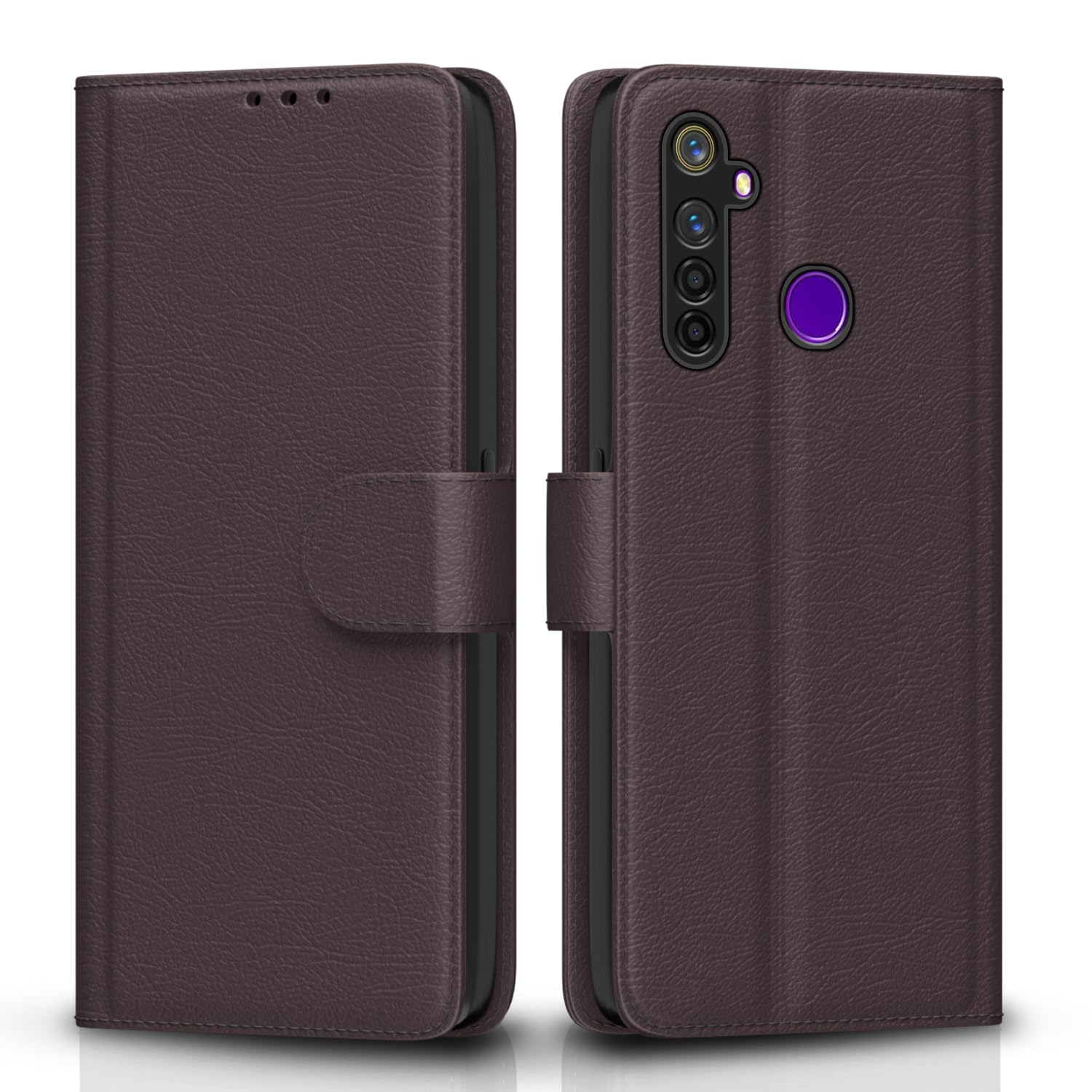 Realme 5 Pro Flip Case - Leather Wallet Stand -1
