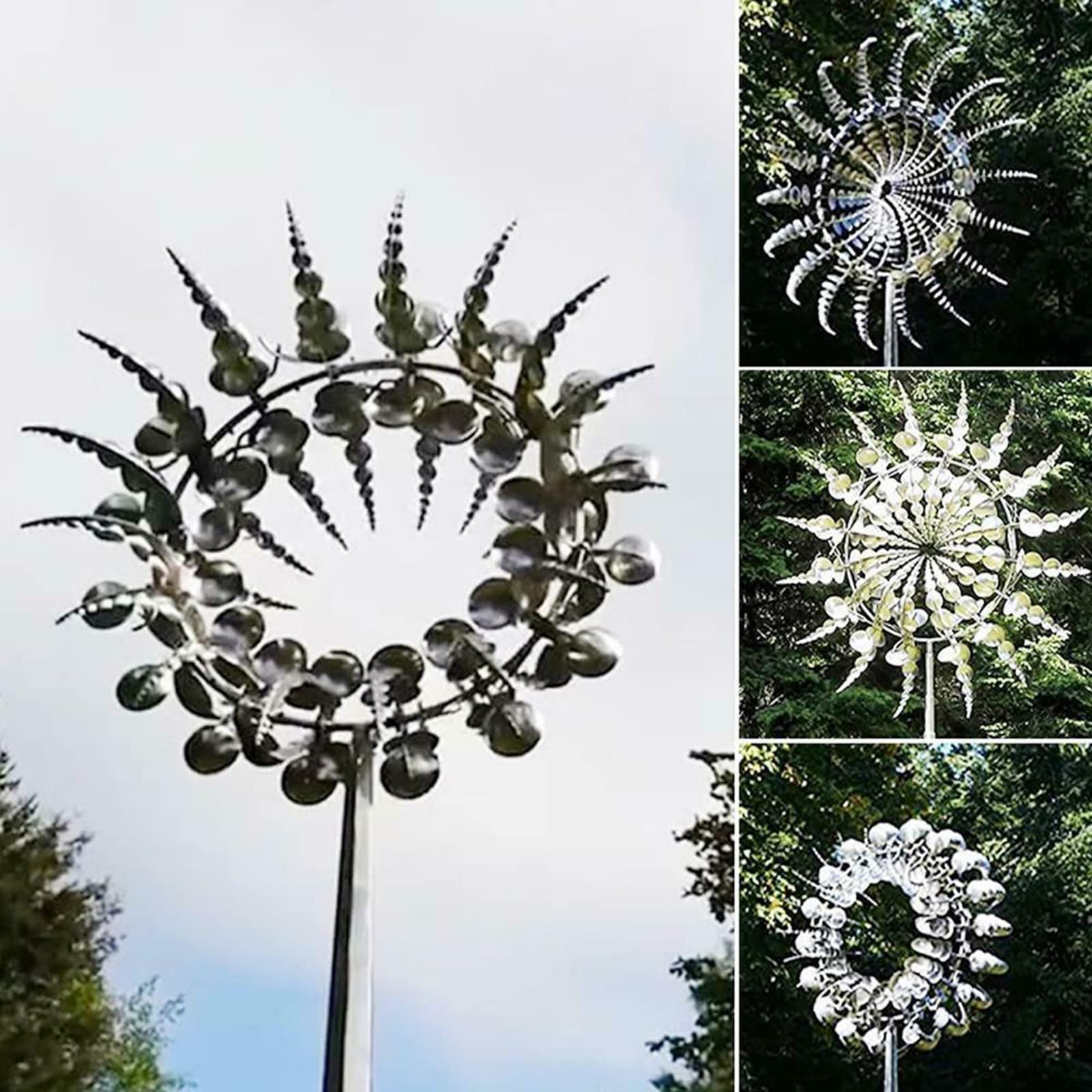 Moulin à Vent Cinétique Colibri En Métal - Sculpture De Vent Pour Jardin, Arbres Et Balcons