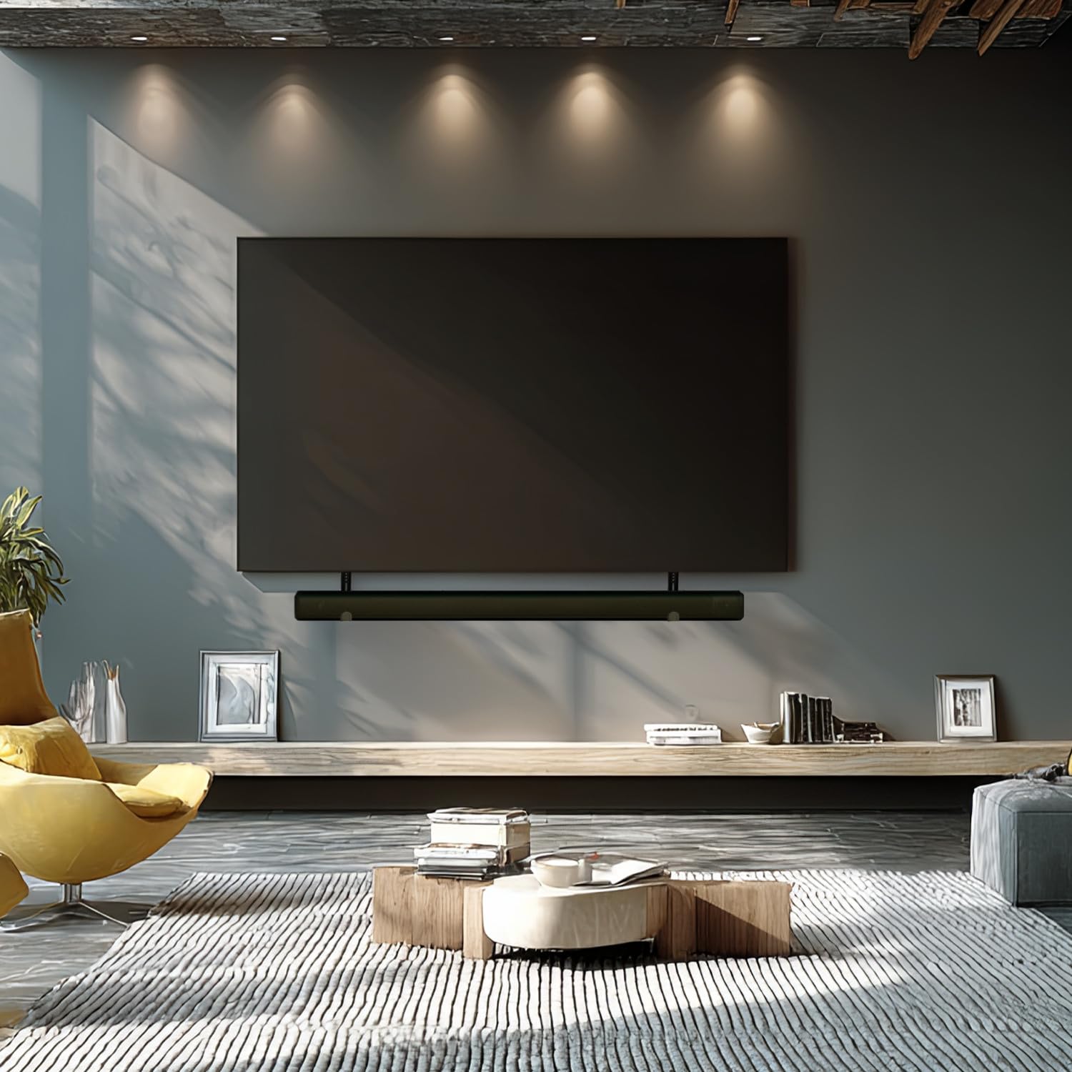 Maclean MC-914 - Soporte Universal para Barra de Sonido (hasta 15 kg, para Montaje bajo o sobre TV)