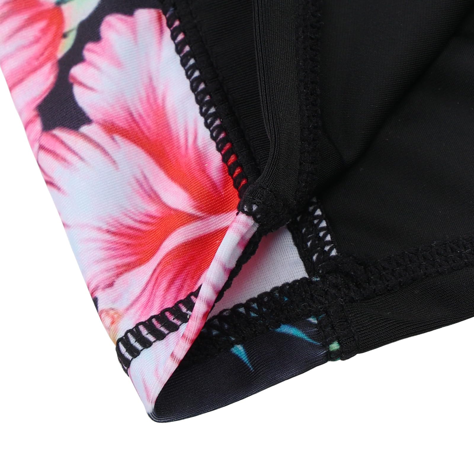 Mädchen Jacquard Zweiteilige Langarm Badeanzug Schnelltrocknend UV Schutz 50+ Schwimmanzug Girls Swimsuit von 3 bis 16 Jahren