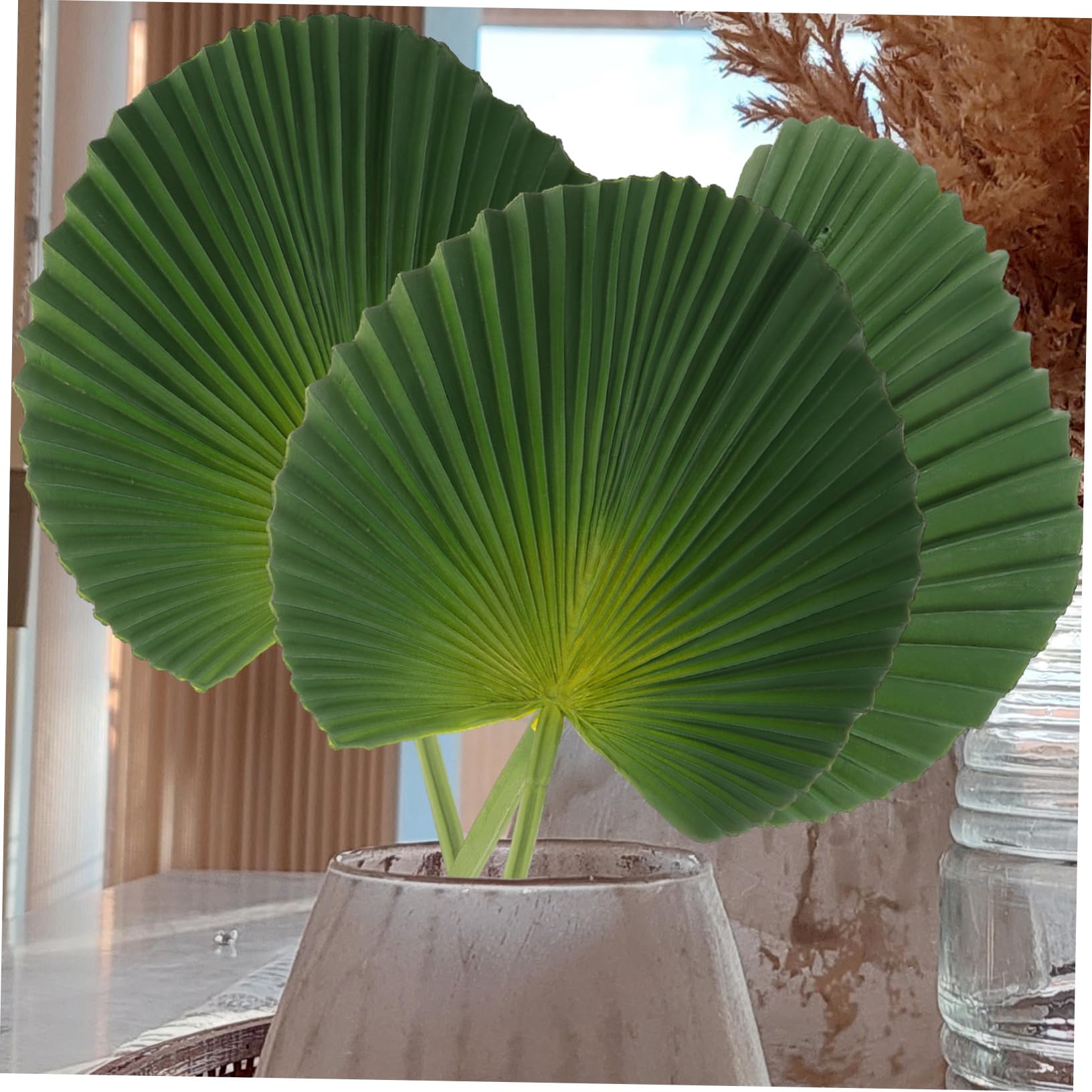 IMIKEYA 5pezzi Decorazione Floreale Artificiale Con Foglie Di Palma e Banana Composizione Realistica Per Feste Tropicali e Matrimoni Di Foglie Faux Per Atmosfera Accogliente e Unica
