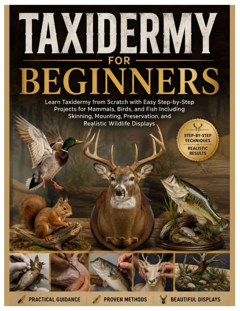 Taxidermy for Beginners: Learn Taxidermy from Scratch with Easy Step-by-Step Projects for Mammals, Birds & Fish Including Skinning, Mounting, Preservation, and Realistic Wildlife Displays