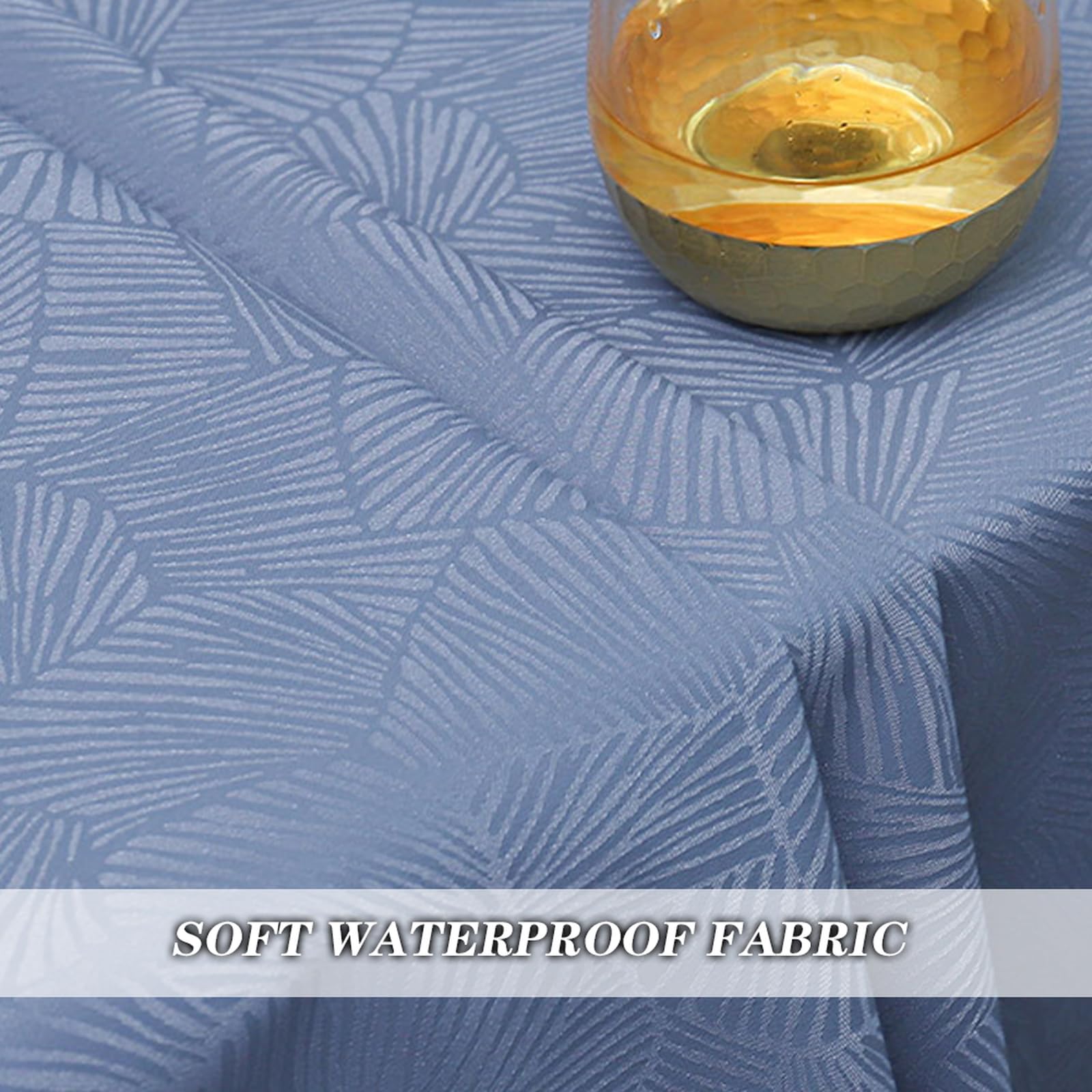 Wodoodporny obrus 160 x 280 cm PCW pokrowiec winylowy zmywalny cerata na przyjęcia jadalne i do użytku wewnątrz / na zewnątrz nowoczesny design łatwy do czyszczenia