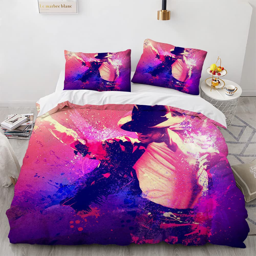 Shaari Duvet Cover Set Single 135 x 200 cm Polyester 3 Piece Bedding Set with 2 Pillowcase Quilt Cover Closure
