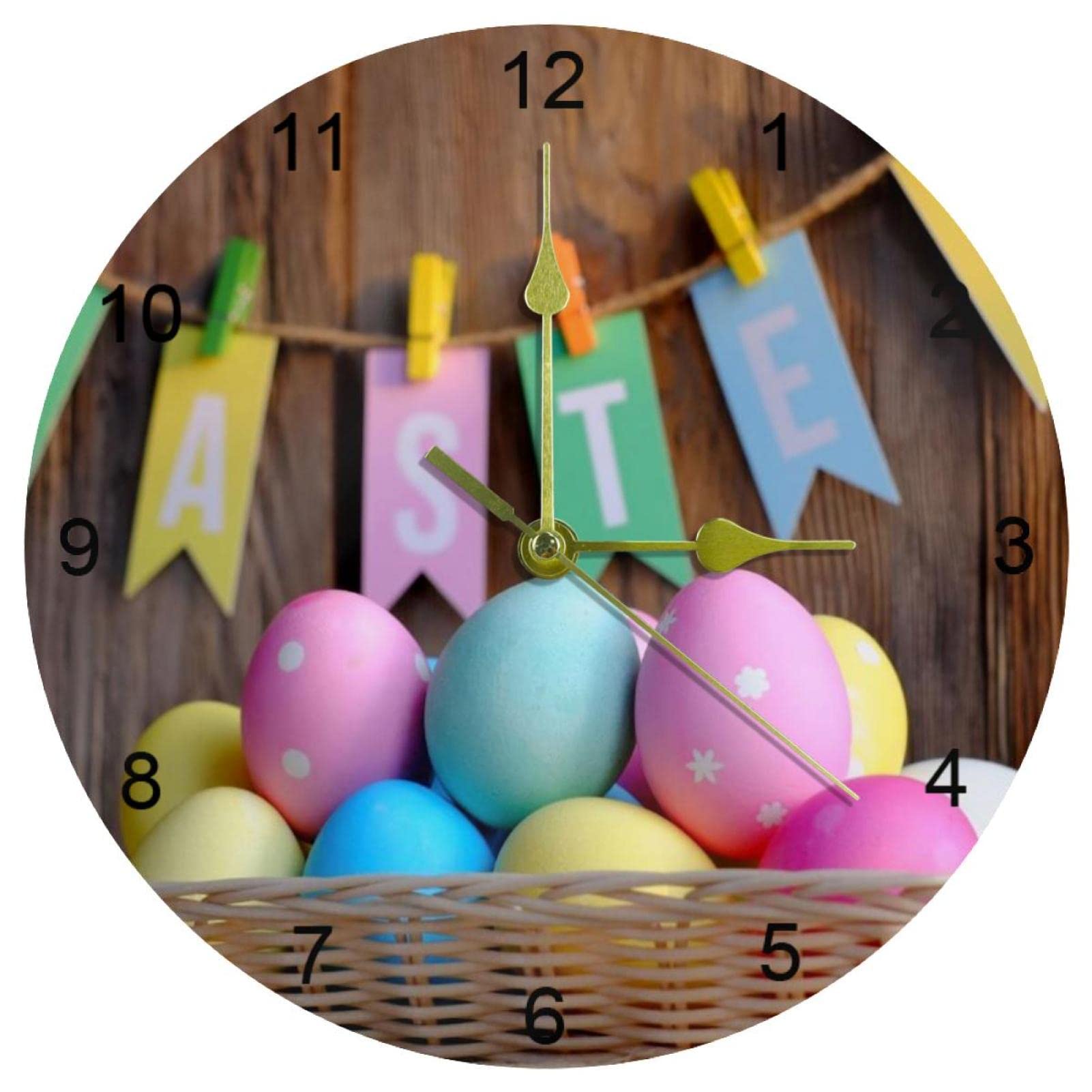Horloge murale silencieuse pour lire l'heure facilement sans bruit
