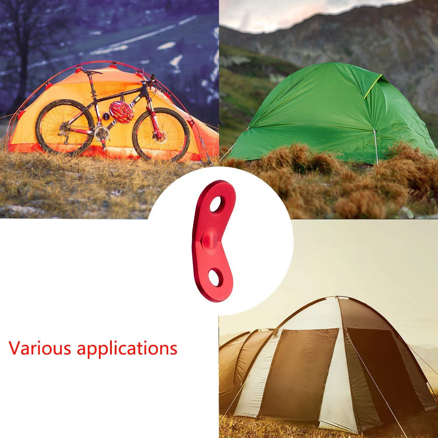 6 pezzi chiodi per tenda a forma di U arancioni in lega di alluminio per campeggio, spiaggia, sabbia, neve, picchetti da terra | Leroy Merlin
