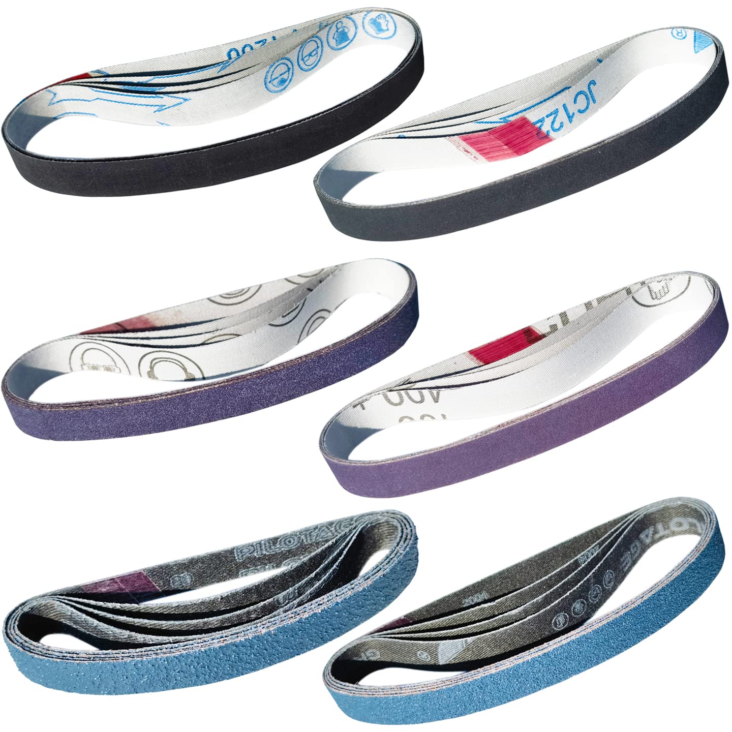 48 Pcs 1/2" x 12" Knife Sharpener Sanding Belts Kit,Replacement for Work Sharp Original Knife & Tool Sharpener and Combo Knife Sharpener WSKTS, WSKTS-KT/Mk.1, Mk.2-80/120/180/400/800/1200 Grits