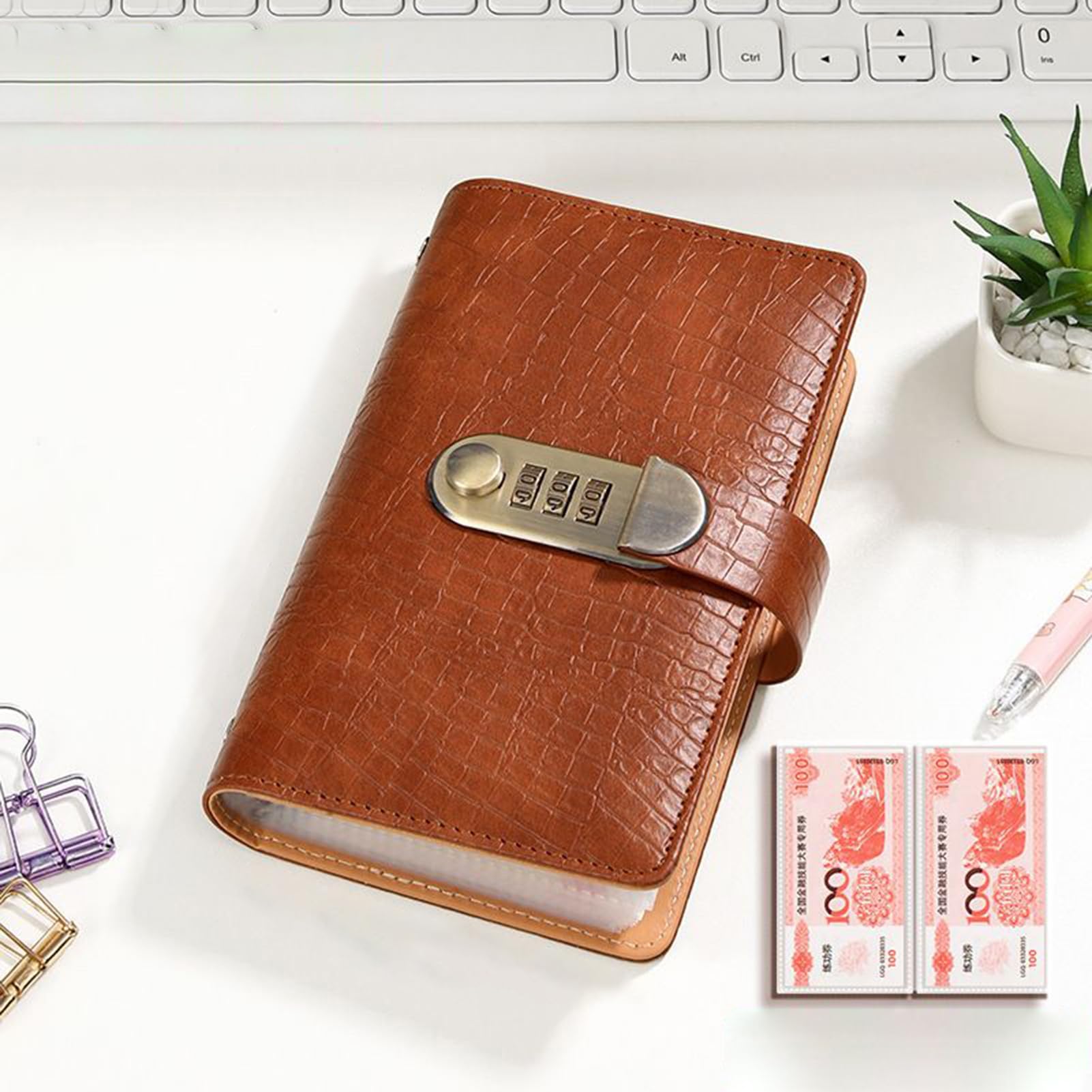 Amazon.co.jp: お札 貯金箱 貯金ファイル お金管理 鍵付き本型セーフ