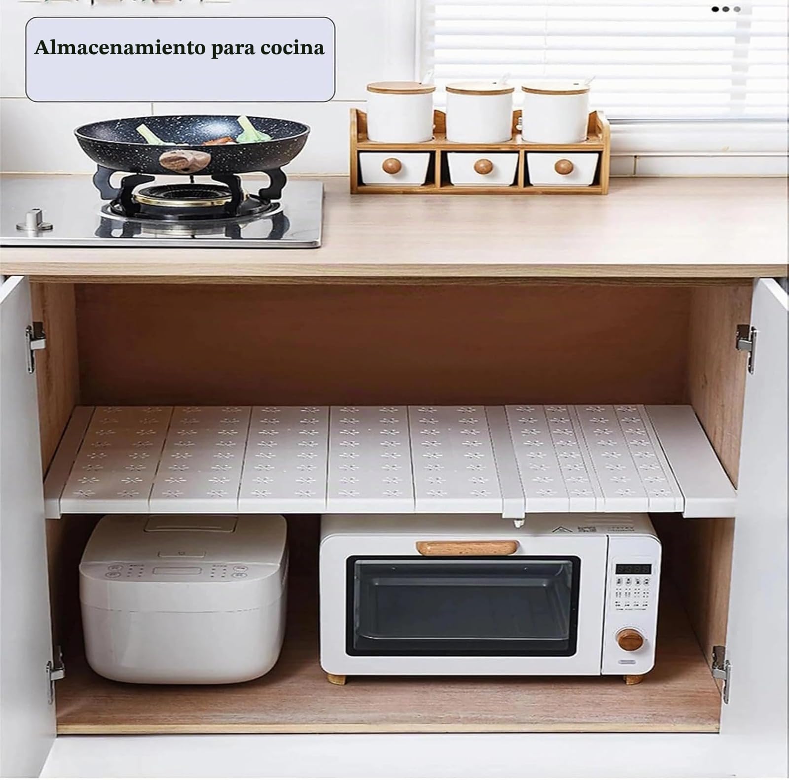 Estantería Extensible Ajustable para Armario, Separador telescópico sin Taladro, Organizador de Ropa y Zapatero para Cocina y baño (Larghezza 24cm,Lunghezza 71-92 cm)