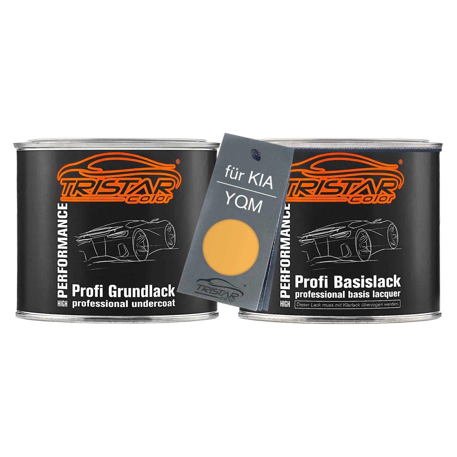 TRISTARcolor Car Paint Set can ready for spraying for KIA YQM Quantum Yellow Metallic primer + base coat 1.0l
