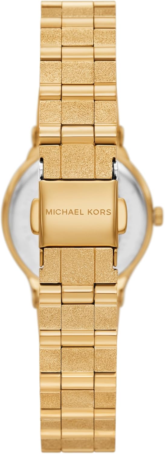 Michael Kors Women's Billie Three-Hand Gold-Tone Stainless Steel Bracelet Watch (Model: MK7554) - Image 2