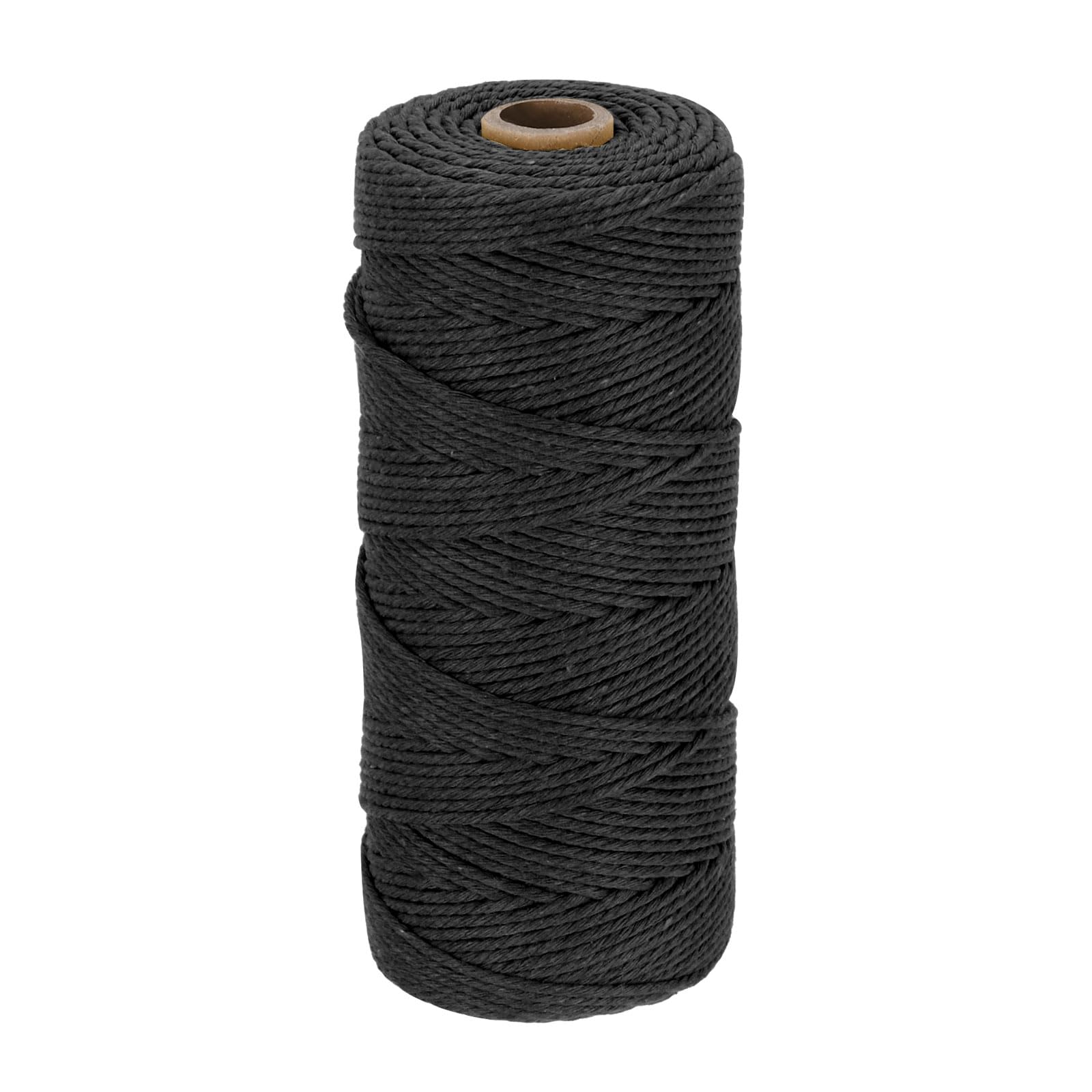 DMiotech 2mm x 170M (186 Yard) Black Natural Cotton Macrame Rope