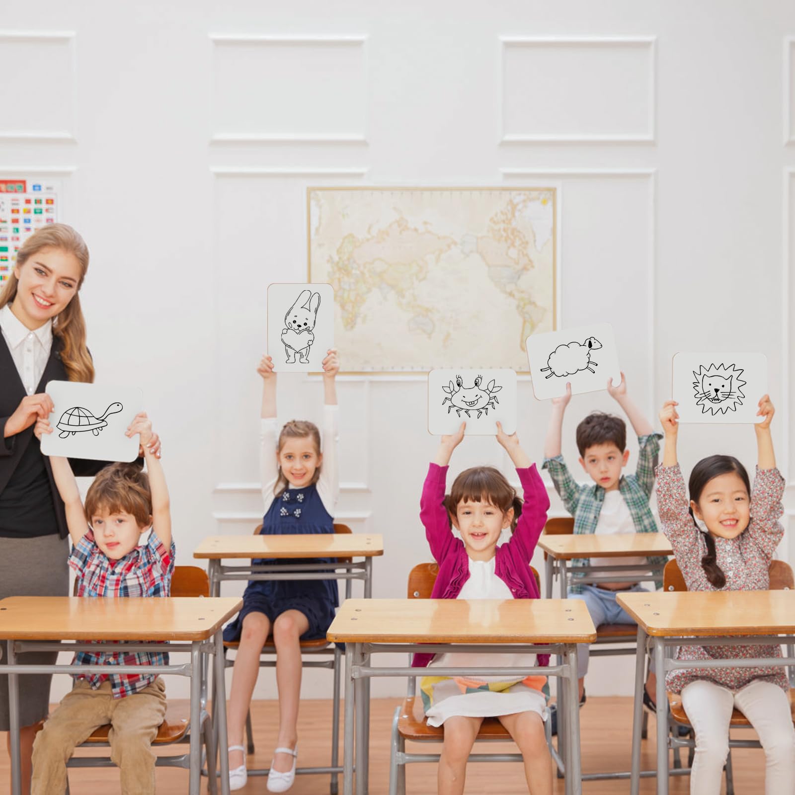 12 Pcs Mini Tableaux Blancs effaçables à sec, 11,8 x 8,8 pouces, petits tableaux blancs double face pour les étudiants, mini whiteboard portables pour l'école, le bureau et la maison(12)