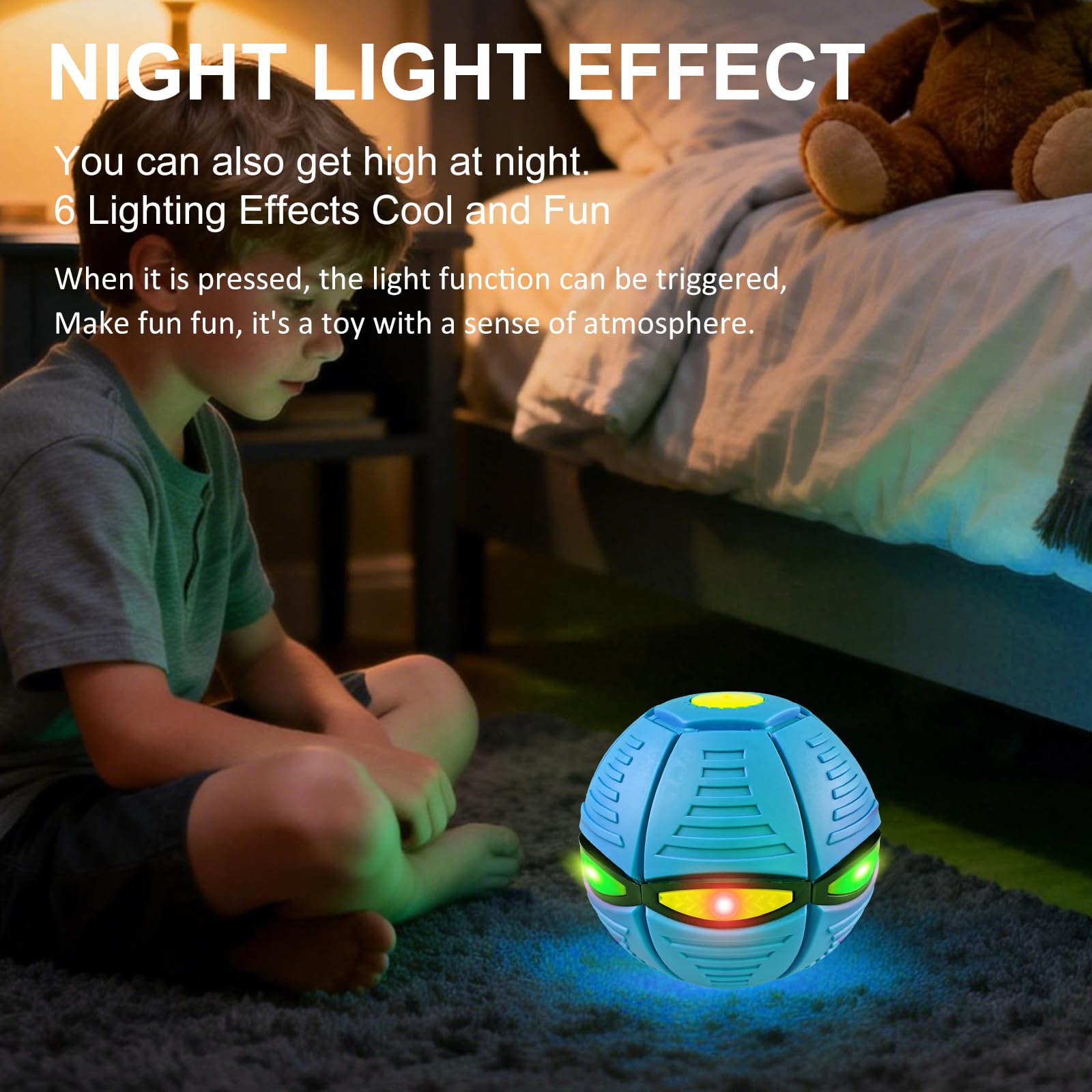 Magic Bouncing Ball Pop Up Balls – Light Up Magic Meta Ball Toy with 6 Light – Dual-Form Bouncy Balls Indoor Outdoor Play – Transforming Toy for Parent-Child Interaction (Blue) — Amazon image 8