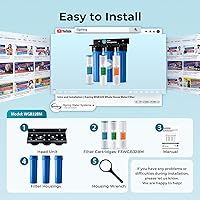 Vista 8 de iSpring - Sistema de filtro de agua para toda la casa, reduce el hierro, manganeso, cloro, sedimento, sabor y olor, filtro de hierro de 3 etapas