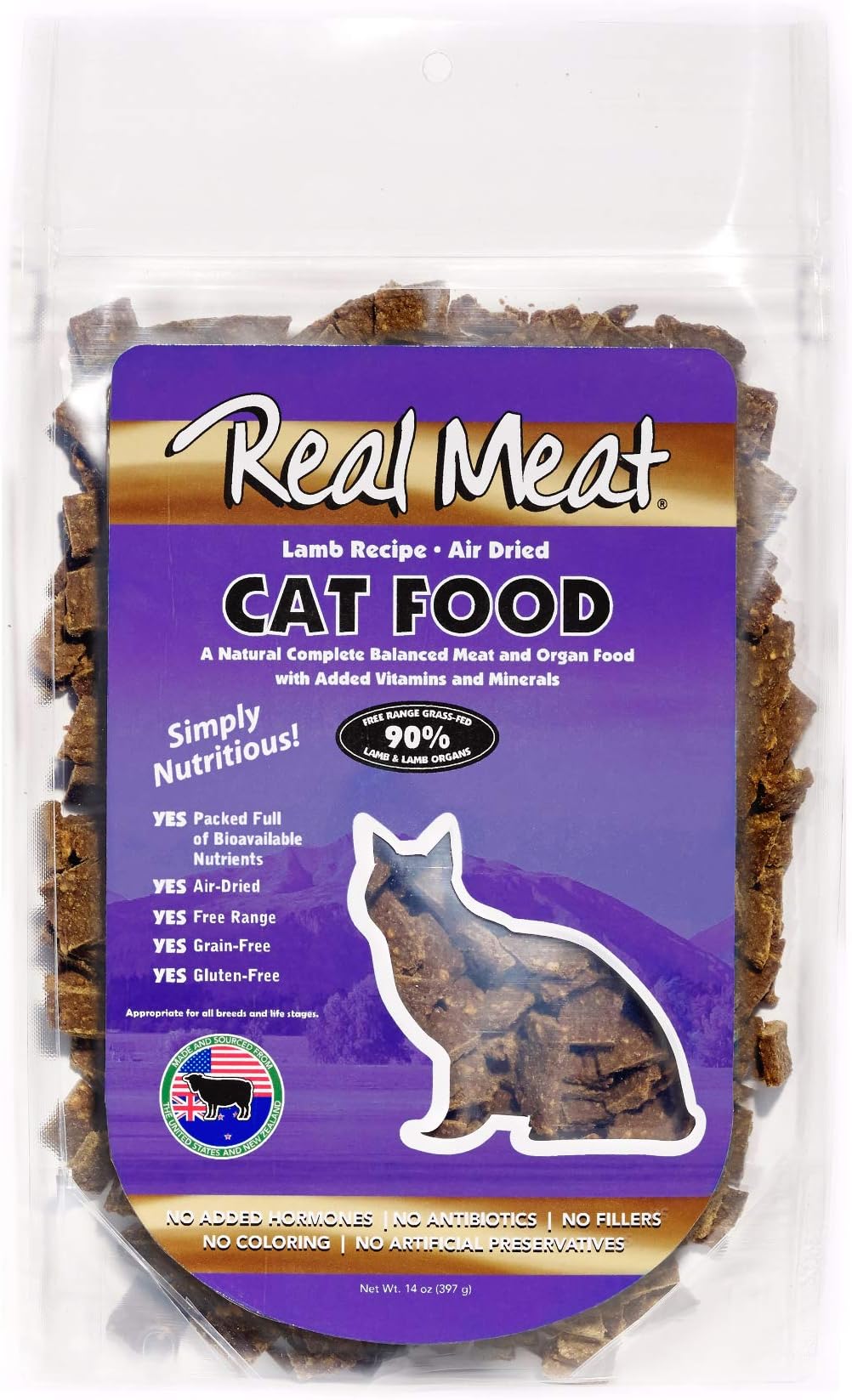 Air Dried Cat Food Lamb Pet Treat, 14 Oz