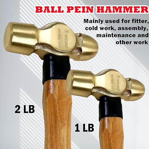 Miniatura 6 de WEDO Juego de martillos de 5 piezas, martillo de trineo de 3 libras, martillo tipo tambor de 1-12 libras, martillo de bola de 1 libra, martillo de