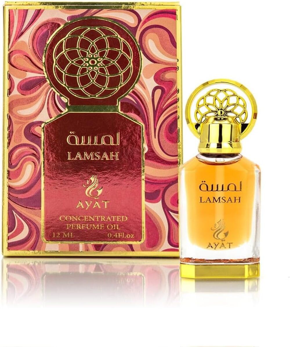 Ayat Perfumes – Aceite de perfume 12 ml – Extracto de perfume sin alcohol, unisex, oriental, árabe, oud, natural, ámbar – Perfume de dubai (Lamsahh)