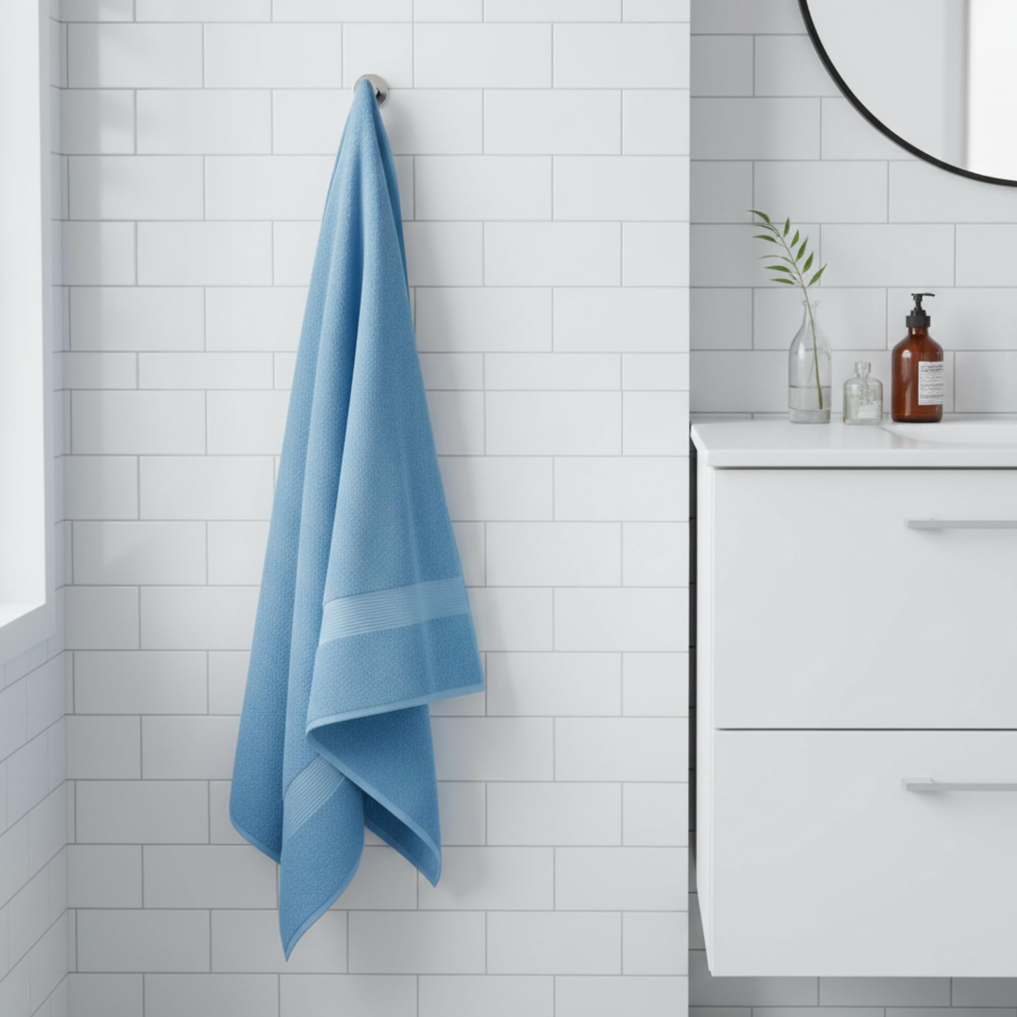 VincoLoops - Juego de 4 toallas de baño (27 x 54 pulgadas), toallas de secado rápido, ultrasuaves, absorbentes y elegantes para elevar tu rutina diaria. (juego de toallas de baño de 4