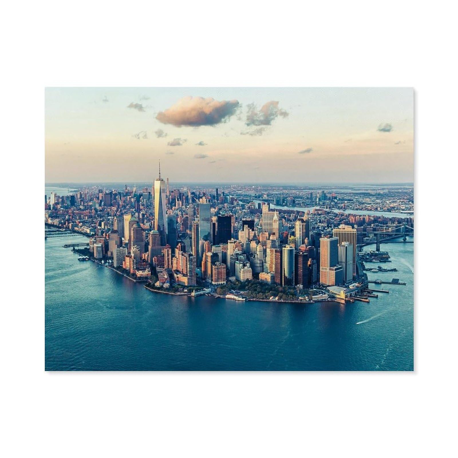 Gsbrsnts A4 Full Diamond 5D Diy Diamond Painting，New York，3D Diamond Embroidery Cross Stitch Mosaic Needle Works(50 X 60 Cm/19.68 X 23.62 Inches)-A75