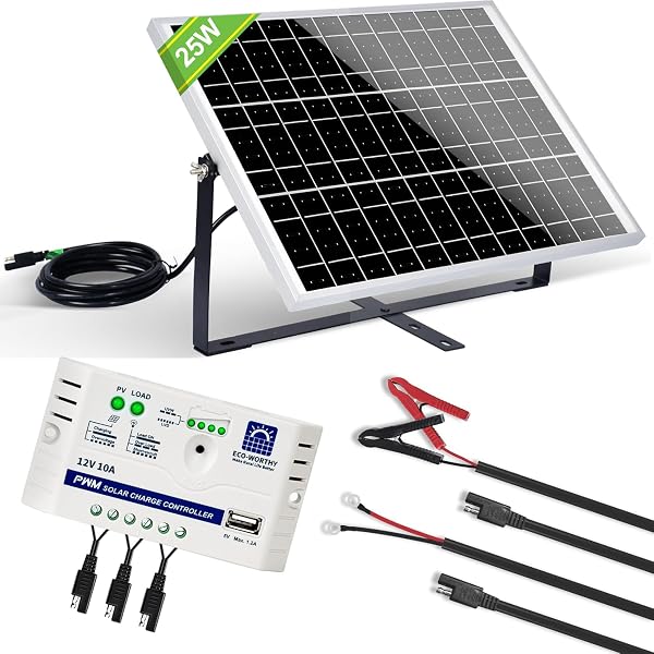 ECO-WORTHY Kit Solar 12V 25W