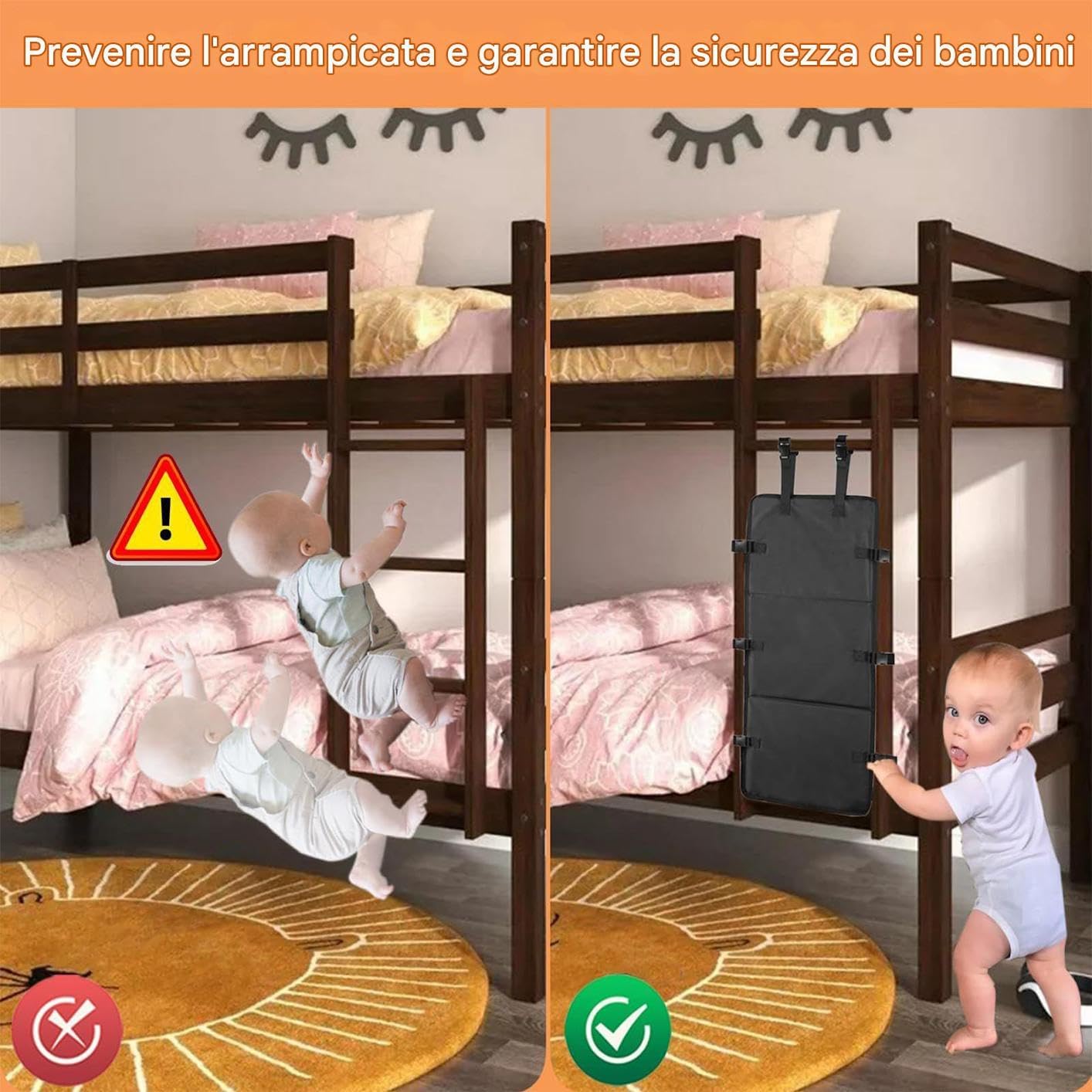 Cubierta de seguridad para escaleras, protección anticaídas para niños, alfombrilla de seguridad antideslizante para escalones, parque infantil, piscina, ático, protector de seguridad infantil para