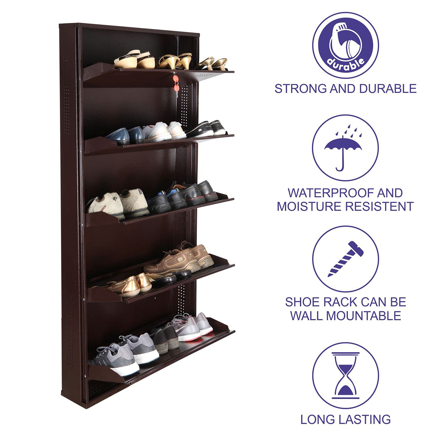 Laxmi Kapat Door Metal Wall Mounted Shoe Rack Steel Desertcart