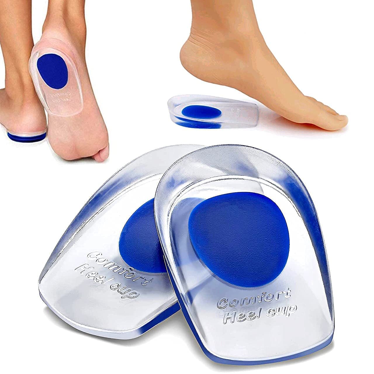 KWQAP Heel Supporter Shoe Insole Silicone Gel Pad | Multicolour (B0CP9KMHPZ) Amazon Price History, Amazon Price Tracker
