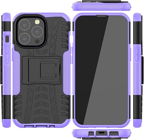 Miniatura 3 de Asuwish Funda de teléfono para iPhone 13 Pro de 6.1 pulgadas con protector de pantalla de vidrio templado y soporte delgado, funda protectora
