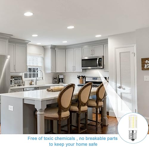 Miniatura 2 de LFLAMPON Bombilla LED E17 para horno de microondas, 5000 K, luz diurna T5, lámpara base intermedia equivalente a 3.5 W, bombillas halógenas de 30 a