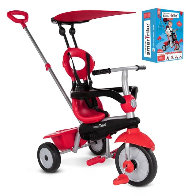 Foto 6 de 8 de smarTrike Zoom Triciclo para niños de 1, 2 y 3 años, 4 en 1, multietapa, color rojo