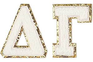 Sorority Shop Delta Gamma Adhesive Chenille Greek Letter Stickers