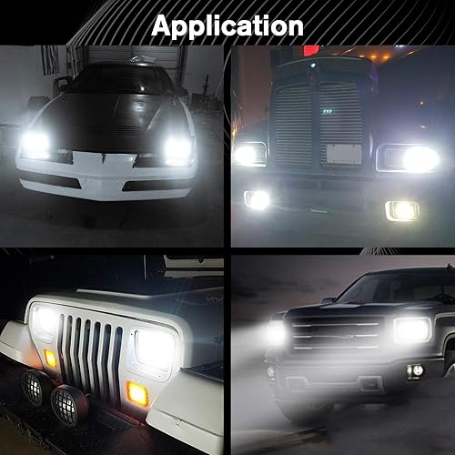 Miniatura 9 de Faros LED H6054 de 7 x 6  5 x 7 pulgadas, con proyector LED, haz sellado de altabaja, DRL ámbar y blanca