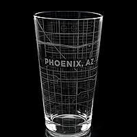 Vista 27 de ALBUQUERQUE NEW MEXICO Engraved City Street Map Beer Pint Glass Perfect Drinking Gift Idea & Unique Decor!