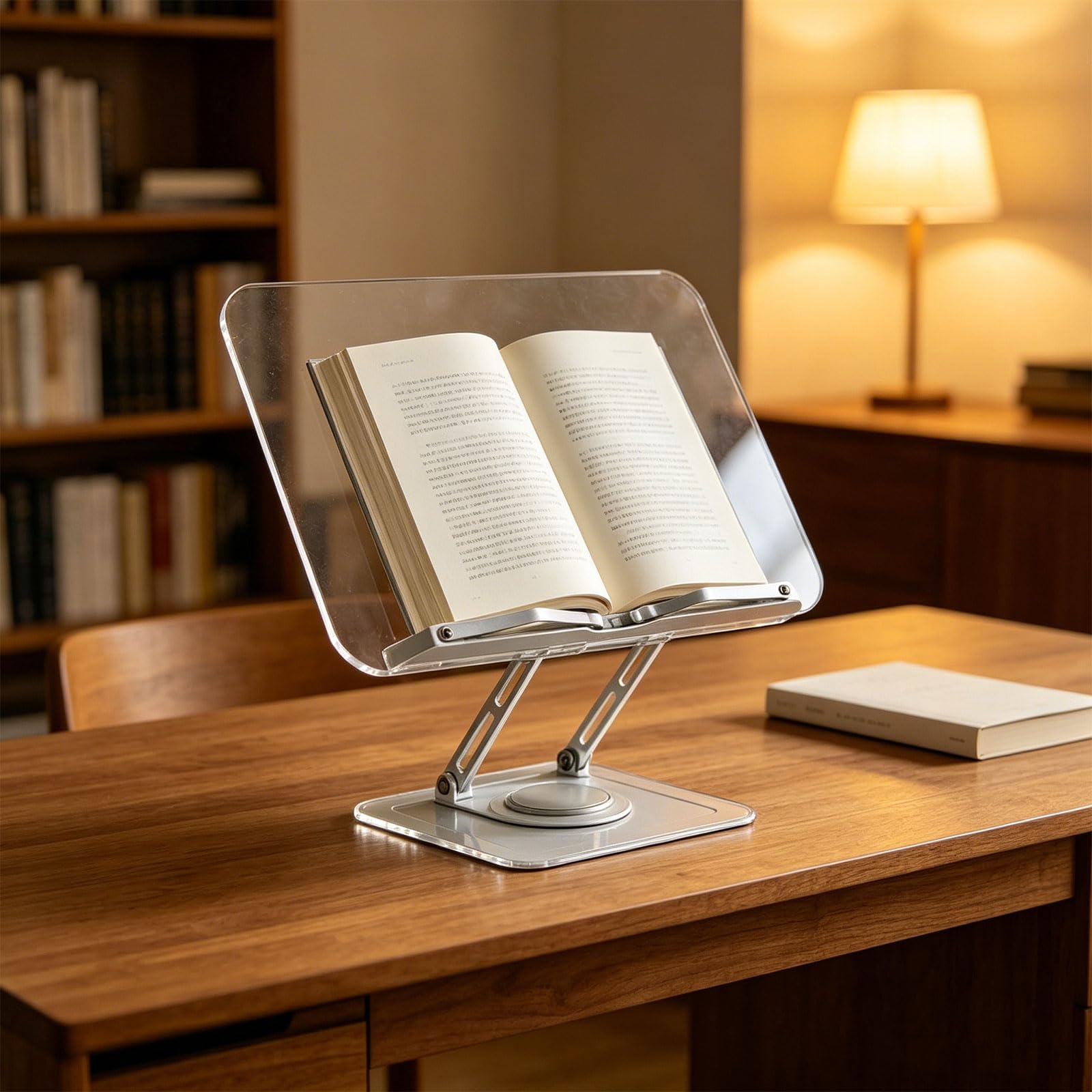 Supporto per libri con rotazione a 360 gradi Supporto per libri per lettura Base regolabile in altezza Libri di ricette Regalo Lettura Laptop Fold
