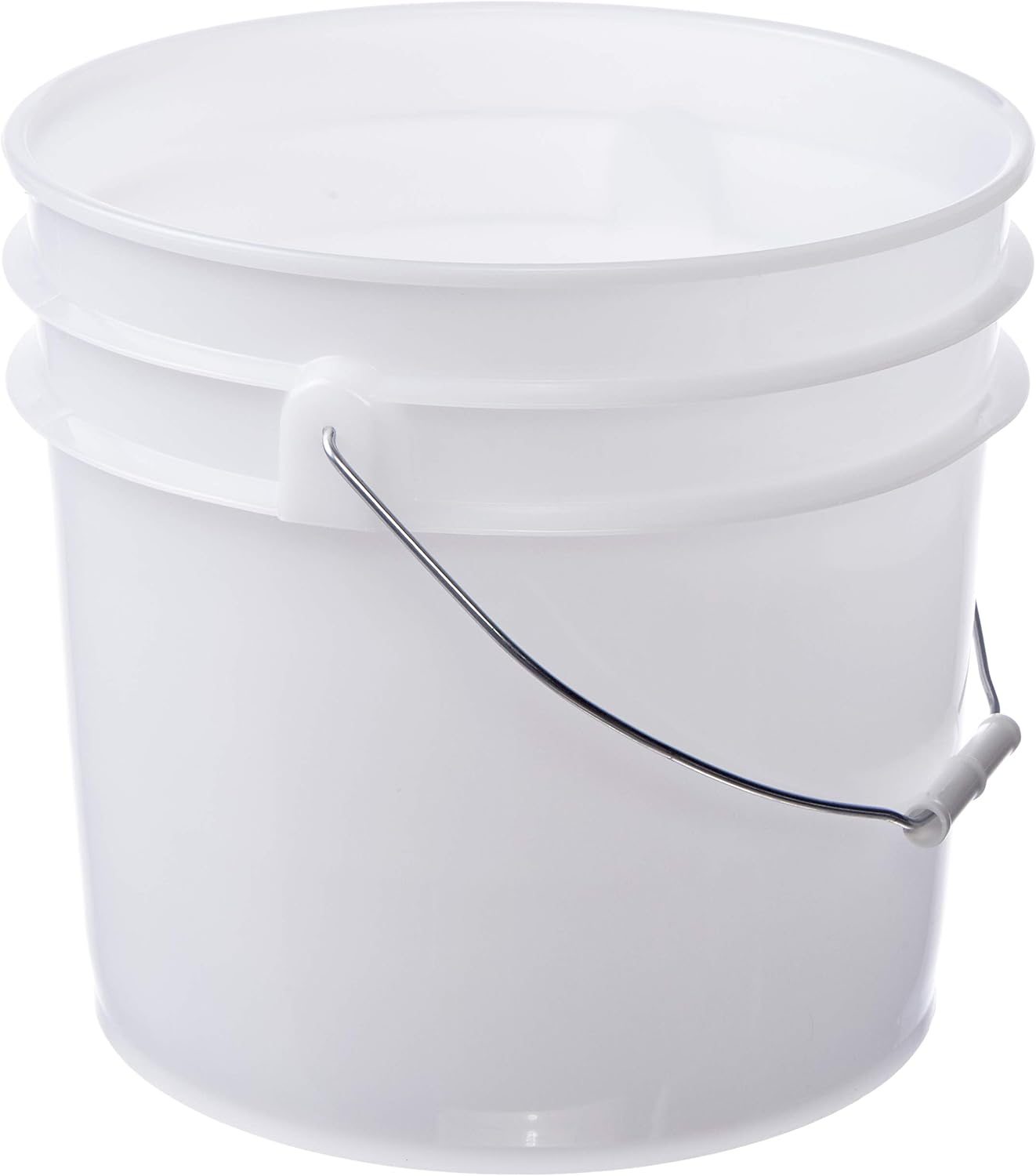 Hudson Exchange Premium 3.5 Gallon Food Grade Bucket, HDPE, Natural (5 Pack)