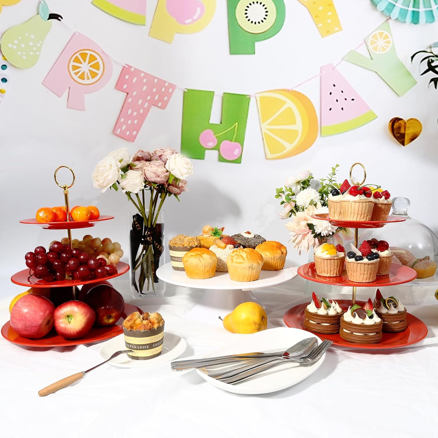 白大理石 マーブル コンポート 脚ディスプレイ皿 ケーキスタンド