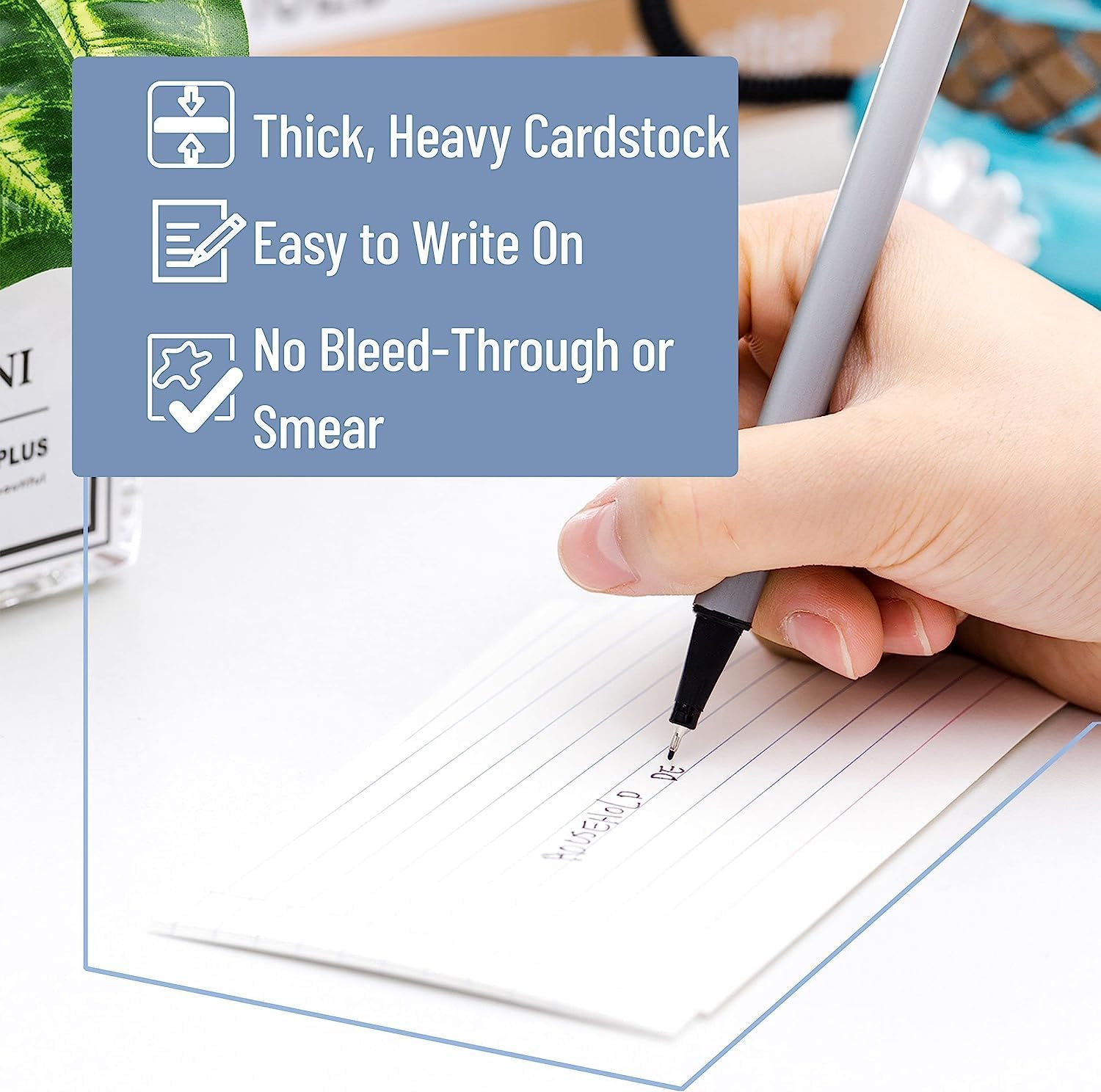 Bulk Index Cards 3x5 Ruled 100 Packs of 100 Flash Cards | School, Teacher, Office Supplies, Note Cards for Classroom, School, Kids, Recipe Box | 10,000 Lined Index Cards in Bulk
